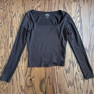 Hollister Chocolate Brown Fitted Top